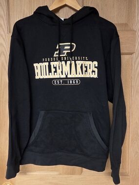 Pro Edge Black Hoodie Medium Purdue Boilermakers